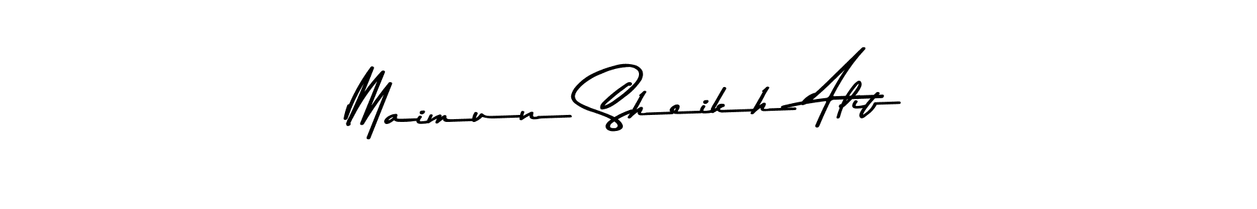 You should practise on your own different ways (Asem Kandis PERSONAL USE) to write your name (Maimun Sheikh Alif) in signature. don't let someone else do it for you. Maimun Sheikh Alif signature style 9 images and pictures png