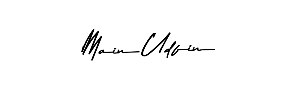 Design your own signature with our free online signature maker. With this signature software, you can create a handwritten (Asem Kandis PERSONAL USE) signature for name Main Udfin. Main Udfin signature style 9 images and pictures png