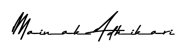 Master the art of signing with Mainak Adhikari written in fluent Asem Kandis PERSONAL USE script. A great template to practice and refine your handwriting. Mainak Adhikari signature style 9 images and pictures png