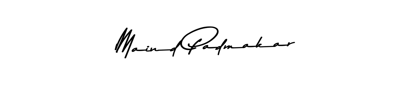 Make a beautiful signature design for name Maind Padmakar. With this signature (Asem Kandis PERSONAL USE) style, you can create a handwritten signature for free. Maind Padmakar signature style 9 images and pictures png