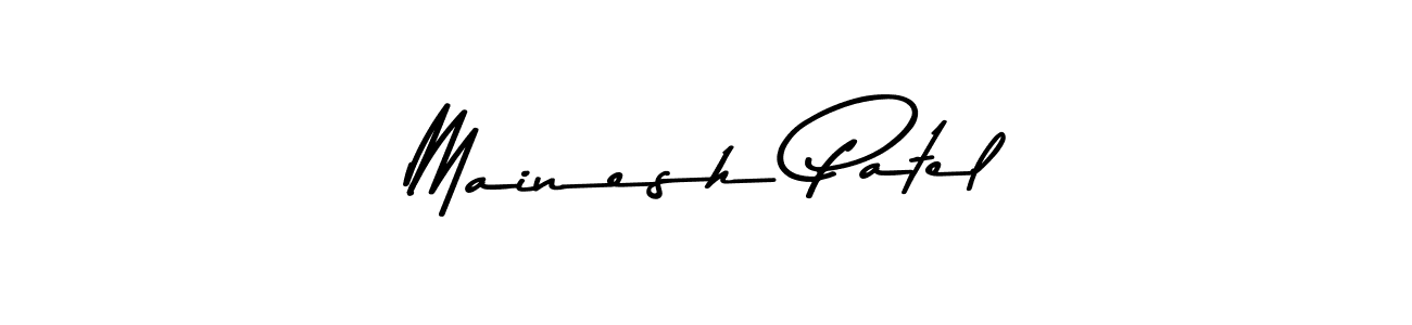 You should practise on your own different ways (Asem Kandis PERSONAL USE) to write your name (Mainesh Patel) in signature. don't let someone else do it for you. Mainesh Patel signature style 9 images and pictures png