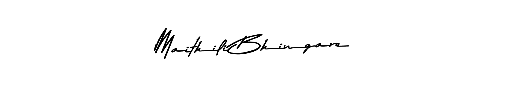 Create a beautiful signature design for name Maithili Bhingare. With this signature (Asem Kandis PERSONAL USE) fonts, you can make a handwritten signature for free. Maithili Bhingare signature style 9 images and pictures png