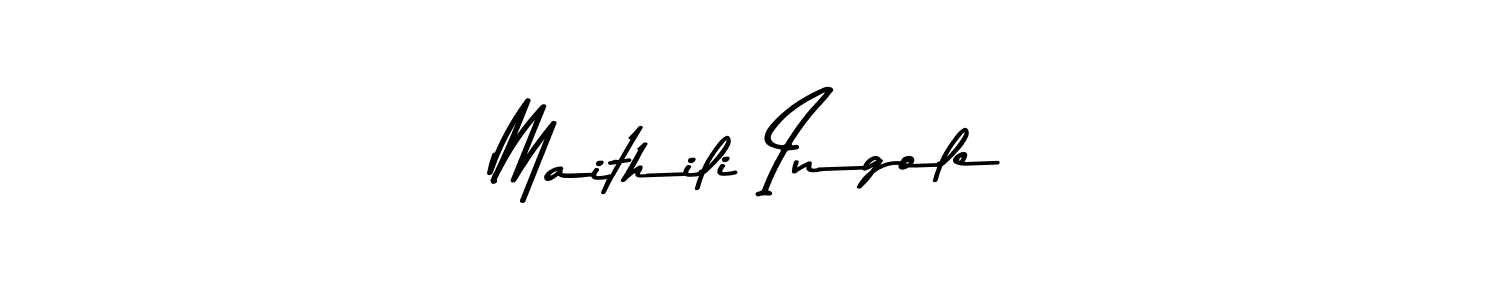 Make a beautiful signature design for name Maithili Ingole. With this signature (Asem Kandis PERSONAL USE) style, you can create a handwritten signature for free. Maithili Ingole signature style 9 images and pictures png
