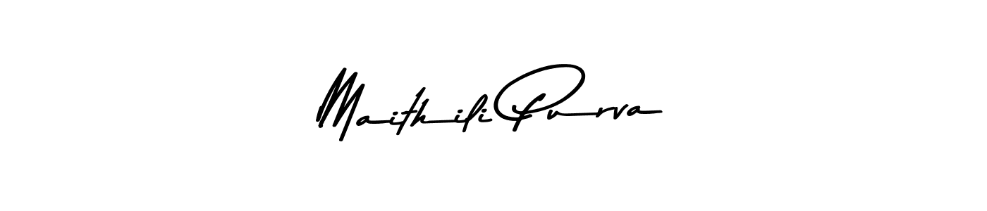Design your own signature with our free online signature maker. With this signature software, you can create a handwritten (Asem Kandis PERSONAL USE) signature for name Maithili Purva. Maithili Purva signature style 9 images and pictures png