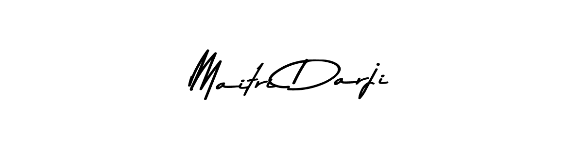 How to make Maitri Darji name signature. Use Asem Kandis PERSONAL USE style for creating short signs online. This is the latest handwritten sign. Maitri Darji signature style 9 images and pictures png