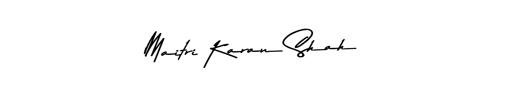 This is the best signature style for the Maitri Karan Shah name. Also you like these signature font (Asem Kandis PERSONAL USE). Mix name signature. Maitri Karan Shah signature style 9 images and pictures png