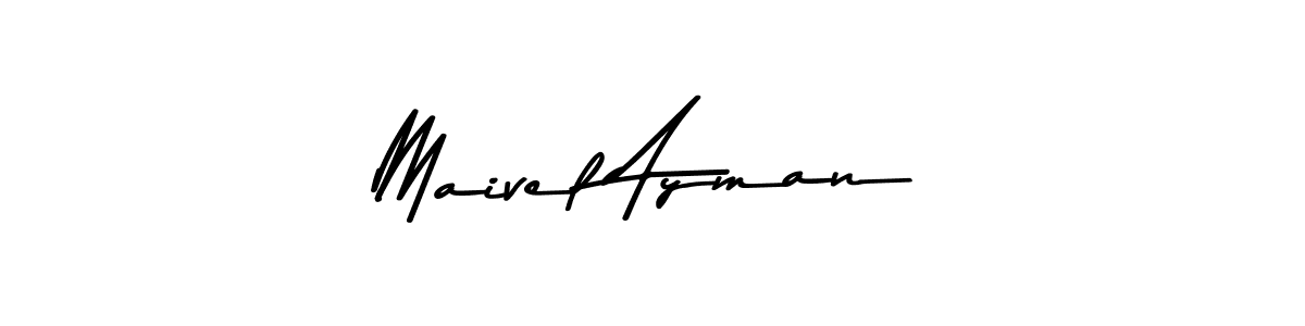 You should practise on your own different ways (Asem Kandis PERSONAL USE) to write your name (Maivel Ayman) in signature. don't let someone else do it for you. Maivel Ayman signature style 9 images and pictures png