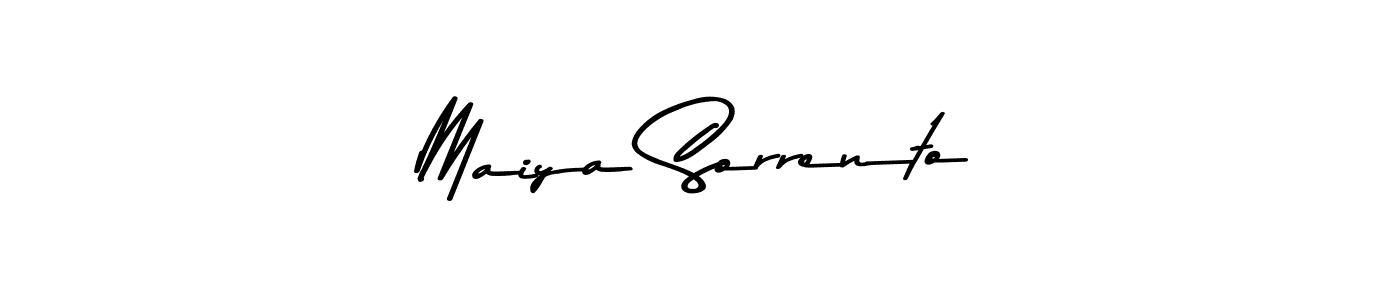 Make a beautiful signature design for name Maiya Sorrento. Use this online signature maker to create a handwritten signature for free. Maiya Sorrento signature style 9 images and pictures png