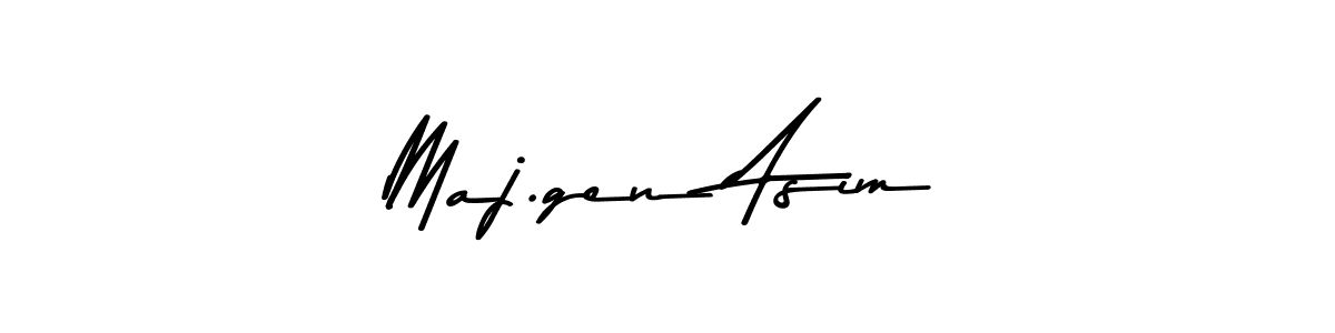 Maj.gen Asim stylish signature style. Best Handwritten Sign (Asem Kandis PERSONAL USE) for my name. Handwritten Signature Collection Ideas for my name Maj.gen Asim. Maj.gen Asim signature style 9 images and pictures png