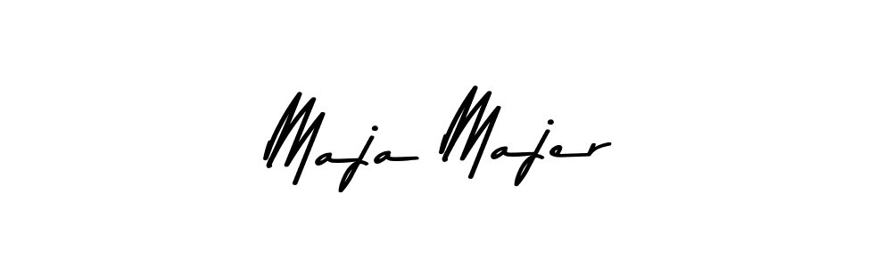 How to make Maja Majer name signature. Use Asem Kandis PERSONAL USE style for creating short signs online. This is the latest handwritten sign. Maja Majer signature style 9 images and pictures png