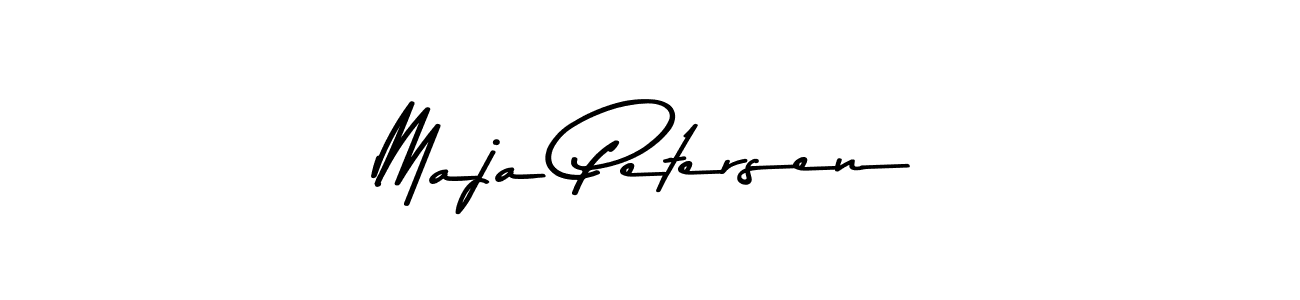 Maja Petersen stylish signature style. Best Handwritten Sign (Asem Kandis PERSONAL USE) for my name. Handwritten Signature Collection Ideas for my name Maja Petersen. Maja Petersen signature style 9 images and pictures png