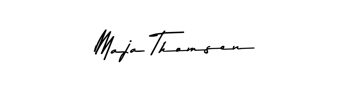 This is the best signature style for the Maja Thomsen name. Also you like these signature font (Asem Kandis PERSONAL USE). Mix name signature. Maja Thomsen signature style 9 images and pictures png
