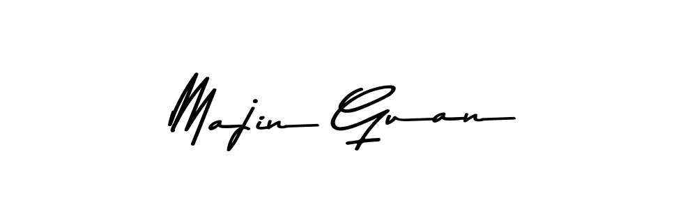 Design your own signature with our free online signature maker. With this signature software, you can create a handwritten (Asem Kandis PERSONAL USE) signature for name Majin Guan. Majin Guan signature style 9 images and pictures png