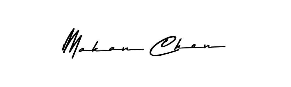 Create a beautiful signature design for name Makan Chen. With this signature (Asem Kandis PERSONAL USE) fonts, you can make a handwritten signature for free. Makan Chen signature style 9 images and pictures png