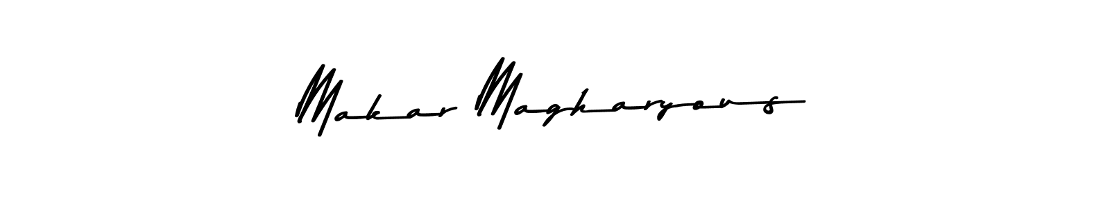 Design your own signature with our free online signature maker. With this signature software, you can create a handwritten (Asem Kandis PERSONAL USE) signature for name Makar Magharyous. Makar Magharyous signature style 9 images and pictures png