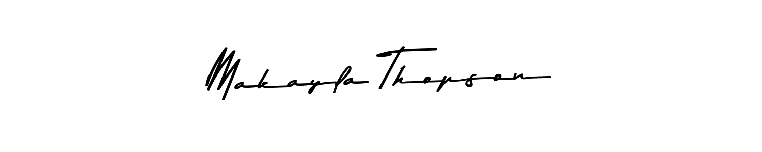 Asem Kandis PERSONAL USE is a professional signature style that is perfect for those who want to add a touch of class to their signature. It is also a great choice for those who want to make their signature more unique. Get Makayla Thopson name to fancy signature for free. Makayla Thopson signature style 9 images and pictures png