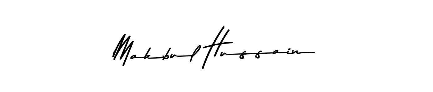 Make a beautiful signature design for name Makbul Hussain. With this signature (Asem Kandis PERSONAL USE) style, you can create a handwritten signature for free. Makbul Hussain signature style 9 images and pictures png