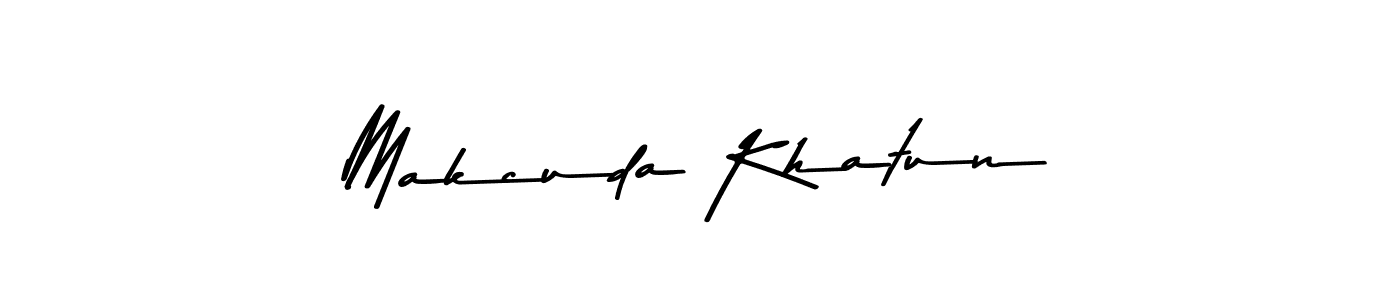Make a beautiful signature design for name Makcuda Khatun. With this signature (Asem Kandis PERSONAL USE) style, you can create a handwritten signature for free. Makcuda Khatun signature style 9 images and pictures png