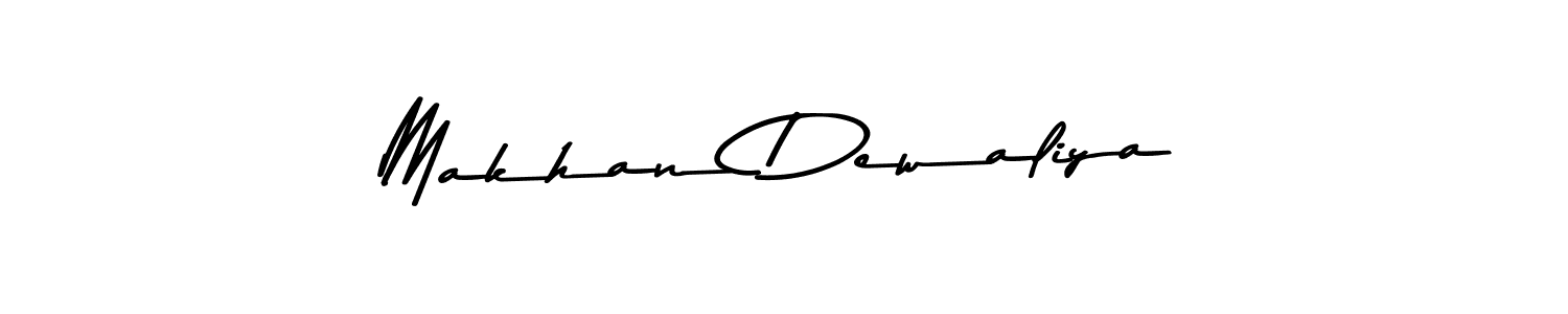 Make a beautiful signature design for name Makhan Dewaliya. With this signature (Asem Kandis PERSONAL USE) style, you can create a handwritten signature for free. Makhan Dewaliya signature style 9 images and pictures png