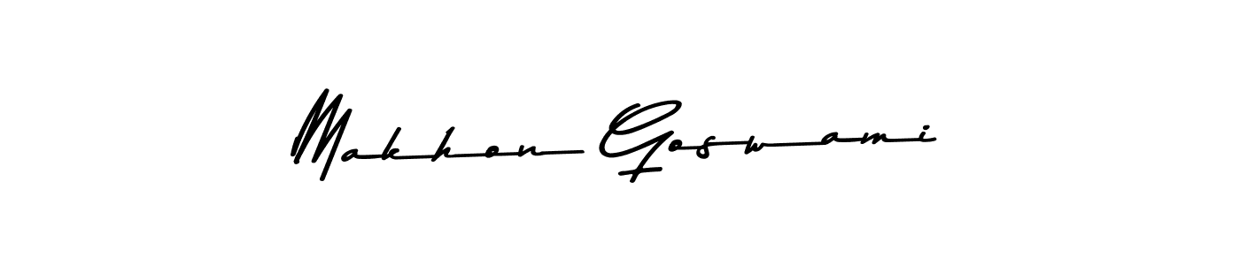 Make a beautiful signature design for name Makhon Goswami. Use this online signature maker to create a handwritten signature for free. Makhon Goswami signature style 9 images and pictures png