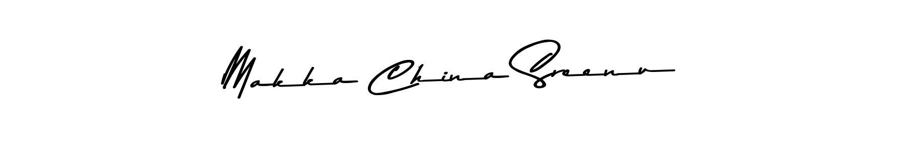 How to make Makka China Sreenu signature? Asem Kandis PERSONAL USE is a professional autograph style. Create handwritten signature for Makka China Sreenu name. Makka China Sreenu signature style 9 images and pictures png