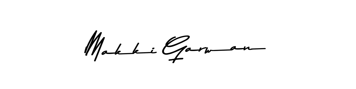 Design your own signature with our free online signature maker. With this signature software, you can create a handwritten (Asem Kandis PERSONAL USE) signature for name Makki Garwan. Makki Garwan signature style 9 images and pictures png