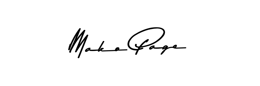 Design your own signature with our free online signature maker. With this signature software, you can create a handwritten (Asem Kandis PERSONAL USE) signature for name Mako Page. Mako Page signature style 9 images and pictures png