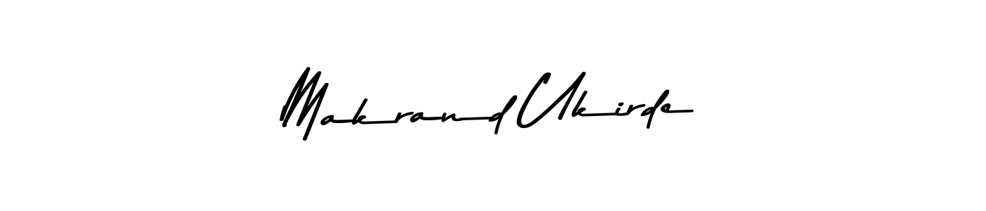 Use a signature maker to create a handwritten signature online. With this signature software, you can design (Asem Kandis PERSONAL USE) your own signature for name Makrand Ukirde. Makrand Ukirde signature style 9 images and pictures png
