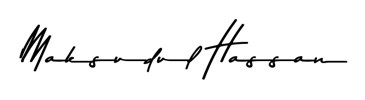 Give your name Maksudul Hassan an exquisite flair with the Asem Kandis PERSONAL USE script font. Ideal for contracts, resumes, and formal letterheads. Maksudul Hassan signature style 9 images and pictures png
