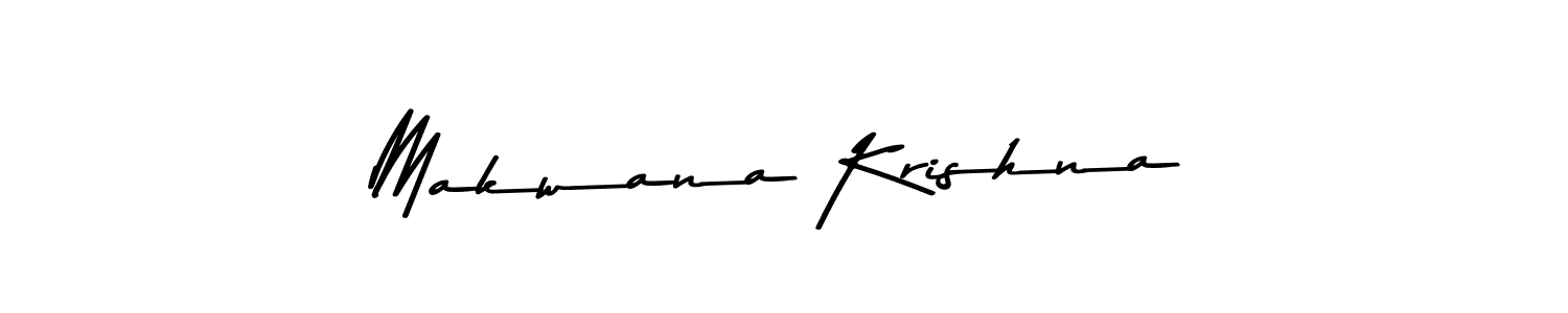 Design your own signature with our free online signature maker. With this signature software, you can create a handwritten (Asem Kandis PERSONAL USE) signature for name Makwana Krishna. Makwana Krishna signature style 9 images and pictures png