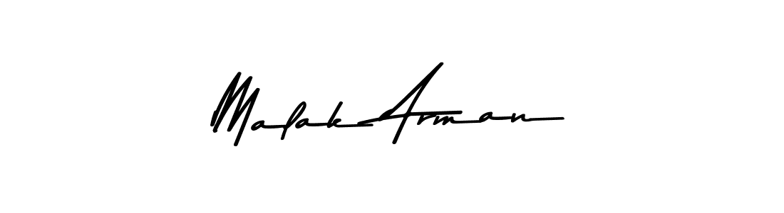 How to make Malak Arman name signature. Use Asem Kandis PERSONAL USE style for creating short signs online. This is the latest handwritten sign. Malak Arman signature style 9 images and pictures png
