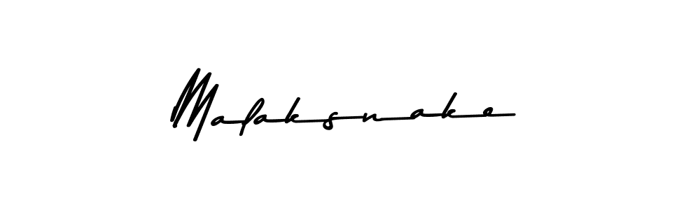 Make a beautiful signature design for name Malaksnake. With this signature (Asem Kandis PERSONAL USE) style, you can create a handwritten signature for free. Malaksnake signature style 9 images and pictures png