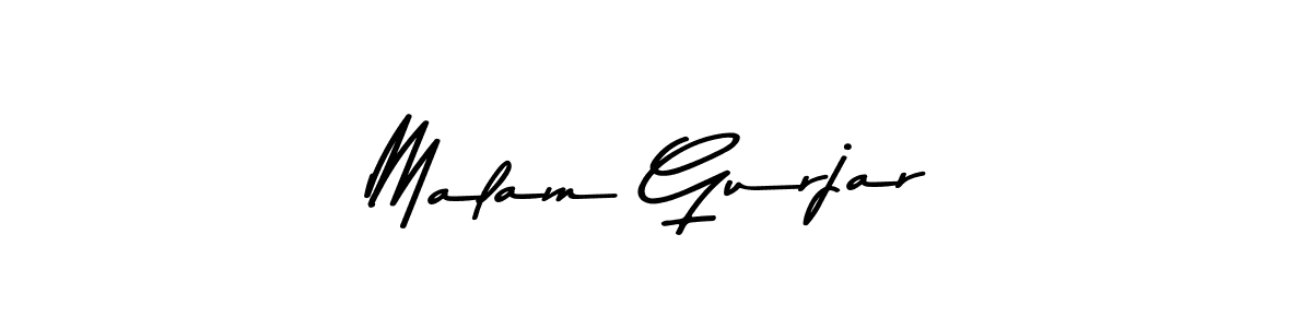 Use a signature maker to create a handwritten signature online. With this signature software, you can design (Asem Kandis PERSONAL USE) your own signature for name Malam Gurjar. Malam Gurjar signature style 9 images and pictures png