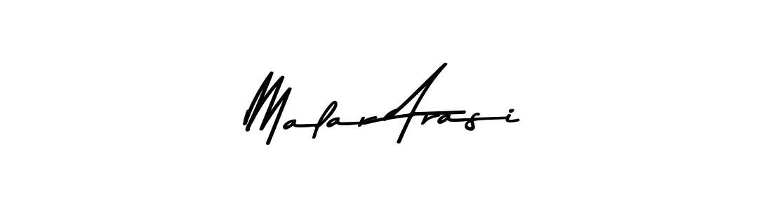 The best way (Asem Kandis PERSONAL USE) to make a short signature is to pick only two or three words in your name. The name Malar Arasi include a total of six letters. For converting this name. Malar Arasi signature style 9 images and pictures png
