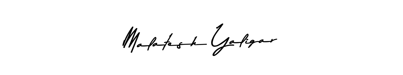 How to make Malatesh Yaligar signature? Asem Kandis PERSONAL USE is a professional autograph style. Create handwritten signature for Malatesh Yaligar name. Malatesh Yaligar signature style 9 images and pictures png