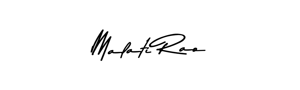 How to make Malati Rao name signature. Use Asem Kandis PERSONAL USE style for creating short signs online. This is the latest handwritten sign. Malati Rao signature style 9 images and pictures png