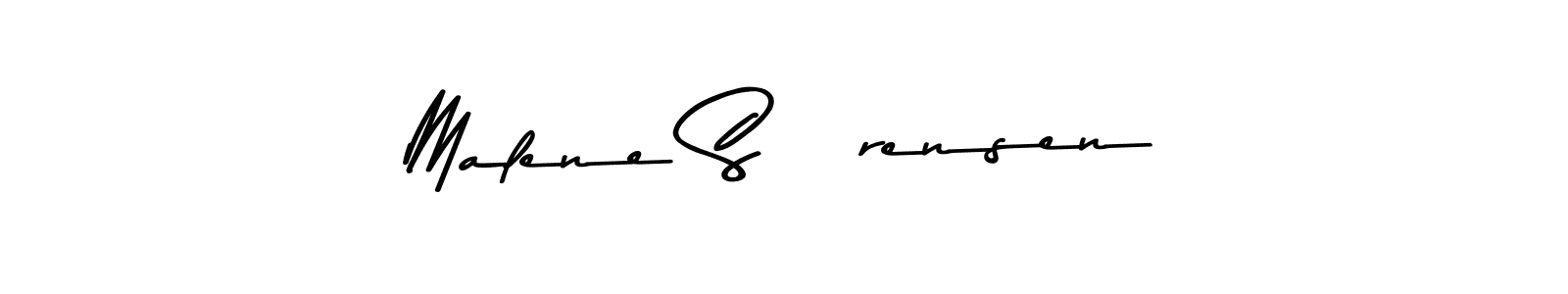Create a beautiful signature design for name Malene SØrensen. With this signature (Asem Kandis PERSONAL USE) fonts, you can make a handwritten signature for free. Malene SØrensen signature style 9 images and pictures png