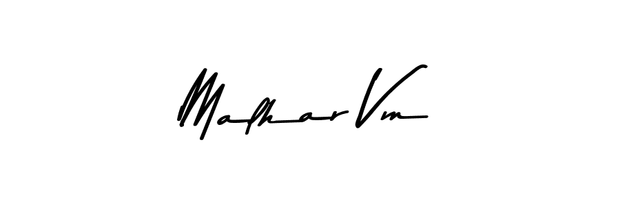 Also we have Malhar Vm name is the best signature style. Create professional handwritten signature collection using Asem Kandis PERSONAL USE autograph style. Malhar Vm signature style 9 images and pictures png