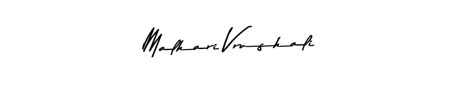 Make a beautiful signature design for name Malhari Vrushali. With this signature (Asem Kandis PERSONAL USE) style, you can create a handwritten signature for free. Malhari Vrushali signature style 9 images and pictures png