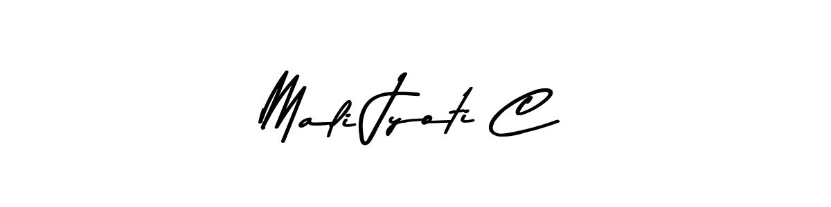 Use a signature maker to create a handwritten signature online. With this signature software, you can design (Asem Kandis PERSONAL USE) your own signature for name Mali Jyoti C. Mali Jyoti C signature style 9 images and pictures png
