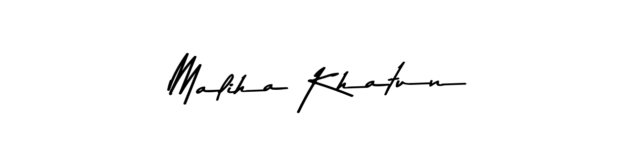 Similarly Asem Kandis PERSONAL USE is the best handwritten signature design. Signature creator online .You can use it as an online autograph creator for name Maliha Khatun. Maliha Khatun signature style 9 images and pictures png