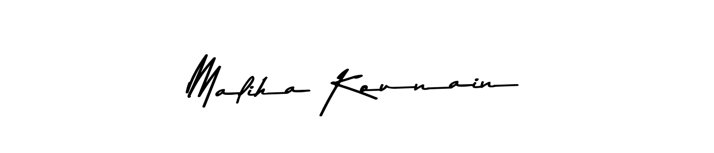 if you are searching for the best signature style for your name Maliha Kounain. so please give up your signature search. here we have designed multiple signature styles  using Asem Kandis PERSONAL USE. Maliha Kounain signature style 9 images and pictures png