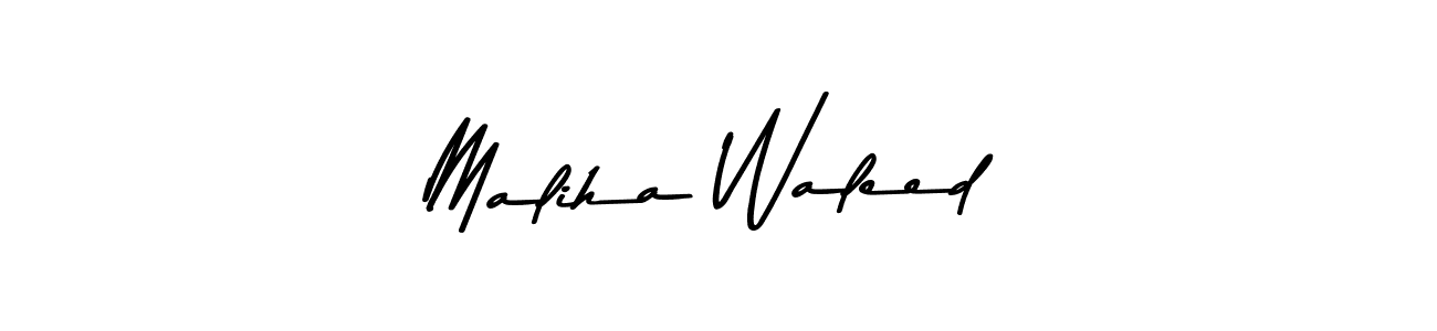 How to make Maliha Waleed signature? Asem Kandis PERSONAL USE is a professional autograph style. Create handwritten signature for Maliha Waleed name. Maliha Waleed signature style 9 images and pictures png