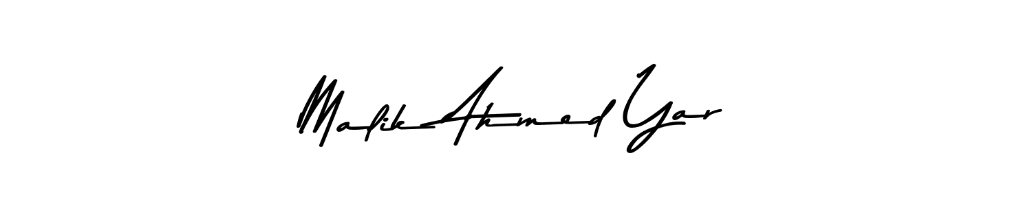 Use a signature maker to create a handwritten signature online. With this signature software, you can design (Asem Kandis PERSONAL USE) your own signature for name Malik Ahmed Yar. Malik Ahmed Yar signature style 9 images and pictures png