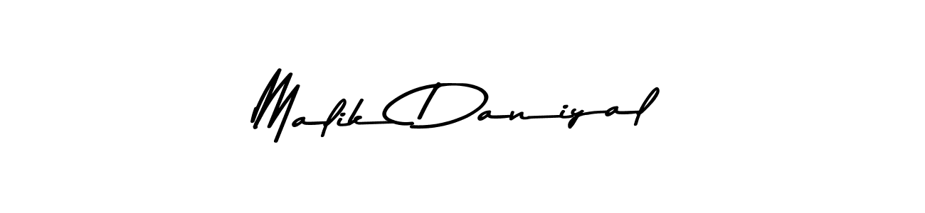 How to make Malik Daniyal name signature. Use Asem Kandis PERSONAL USE style for creating short signs online. This is the latest handwritten sign. Malik Daniyal signature style 9 images and pictures png