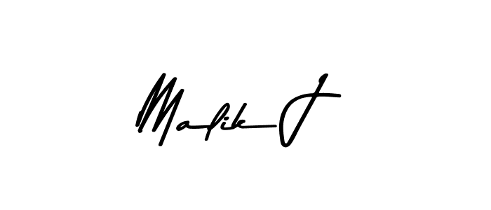 Create a beautiful signature design for name Malik J. With this signature (Asem Kandis PERSONAL USE) fonts, you can make a handwritten signature for free. Malik J signature style 9 images and pictures png