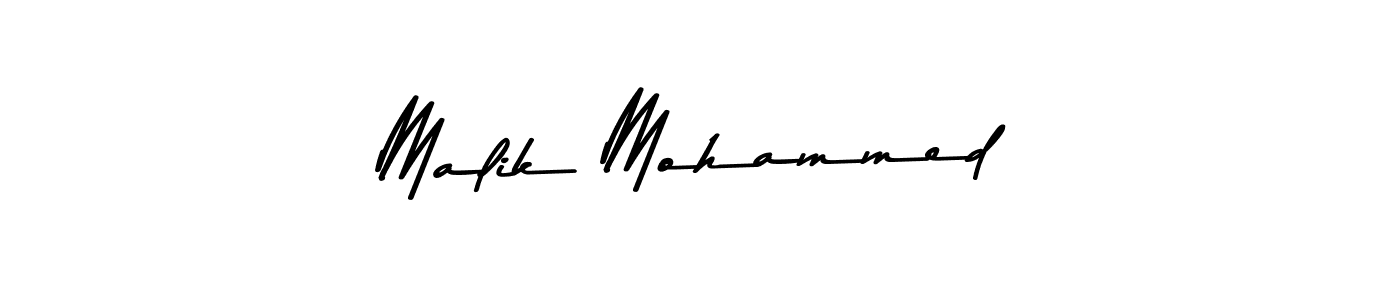 Create a beautiful signature design for name Malik Mohammed. With this signature (Asem Kandis PERSONAL USE) fonts, you can make a handwritten signature for free. Malik Mohammed signature style 9 images and pictures png
