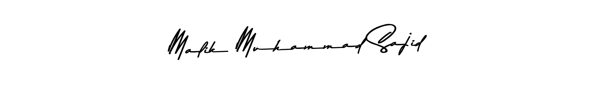 Design your own signature with our free online signature maker. With this signature software, you can create a handwritten (Asem Kandis PERSONAL USE) signature for name Malik Muhammad Sajid. Malik Muhammad Sajid signature style 9 images and pictures png