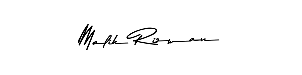 How to make Malik Rizwan name signature. Use Asem Kandis PERSONAL USE style for creating short signs online. This is the latest handwritten sign. Malik Rizwan signature style 9 images and pictures png