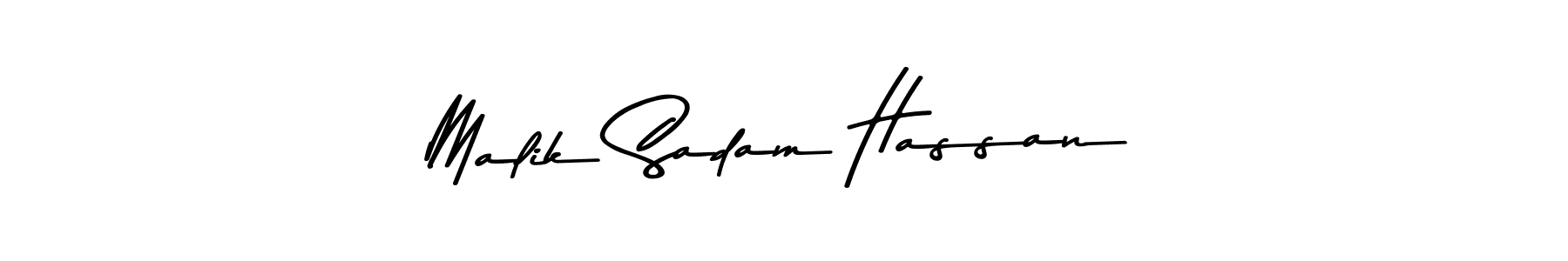 The best way (Asem Kandis PERSONAL USE) to make a short signature is to pick only two or three words in your name. The name Malik Sadam Hassan include a total of six letters. For converting this name. Malik Sadam Hassan signature style 9 images and pictures png